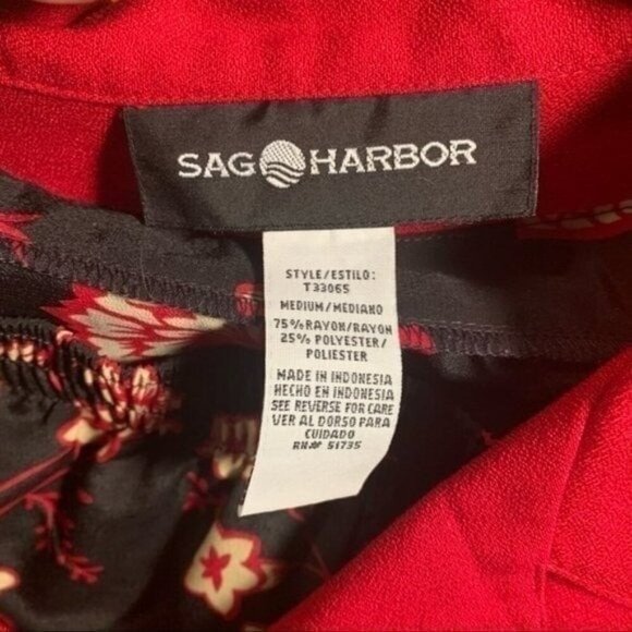 Sag Harbor Skirt Set Red Black Floral Midi Skirt - Picture 5 of 9